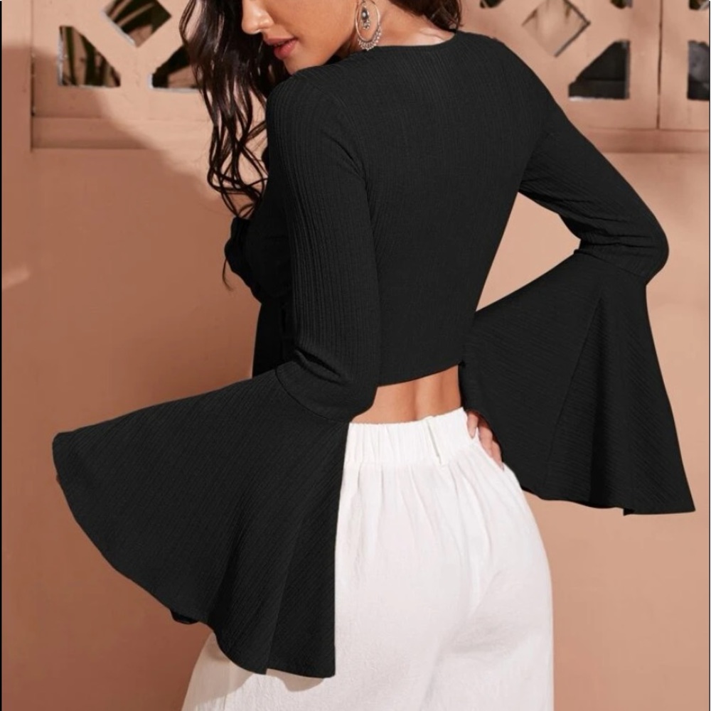 Black Crop Shirt